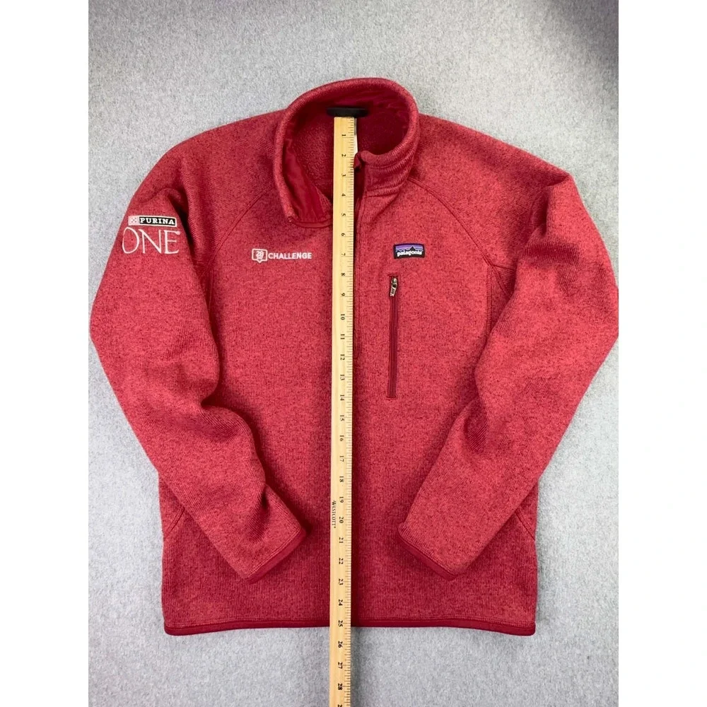 Patagonia Better Sweater Red 1/4 Zip Fleece Jacket Pullover Mens Size Small LOGO